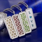 Новинка 2020, подвеска для ароматерапии, диффузор, прямоугольные бриллиантовые подвески, ожерелье с распылителем духов и эфирных масел