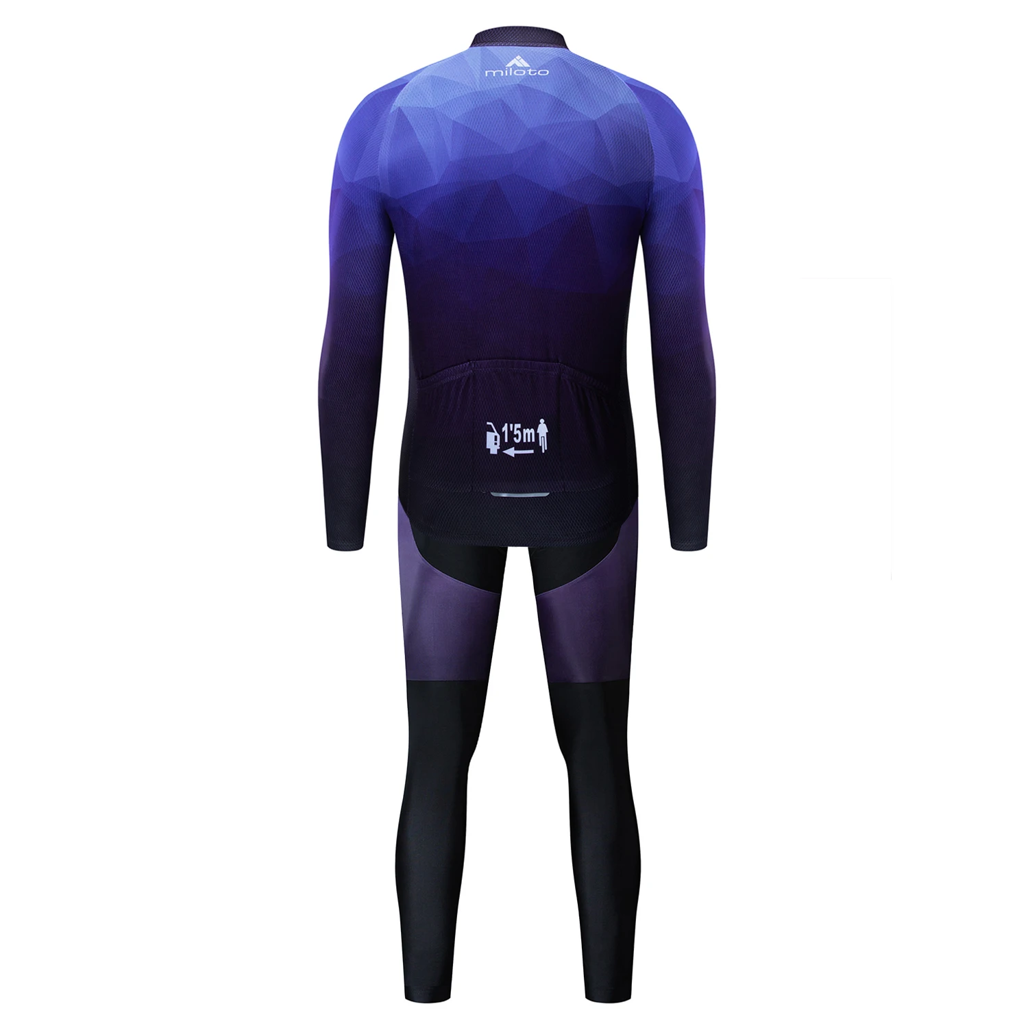 2021 Синий Профессиональный комплект зимней велоодежды с длинным рукавом