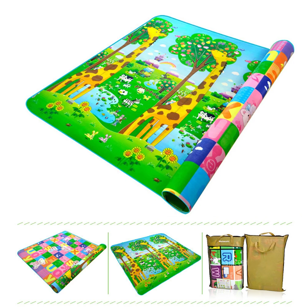 

2x1.8m Baby Play Mat Climbing Mats Double-sided Giraffe Pattern Baby Crawling Mat Floor Pad Kids Rug Children's Educational Toy