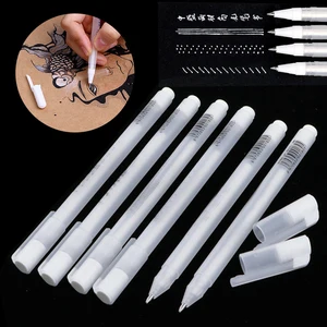 Маркеры Белые для рисования, 6 шт.