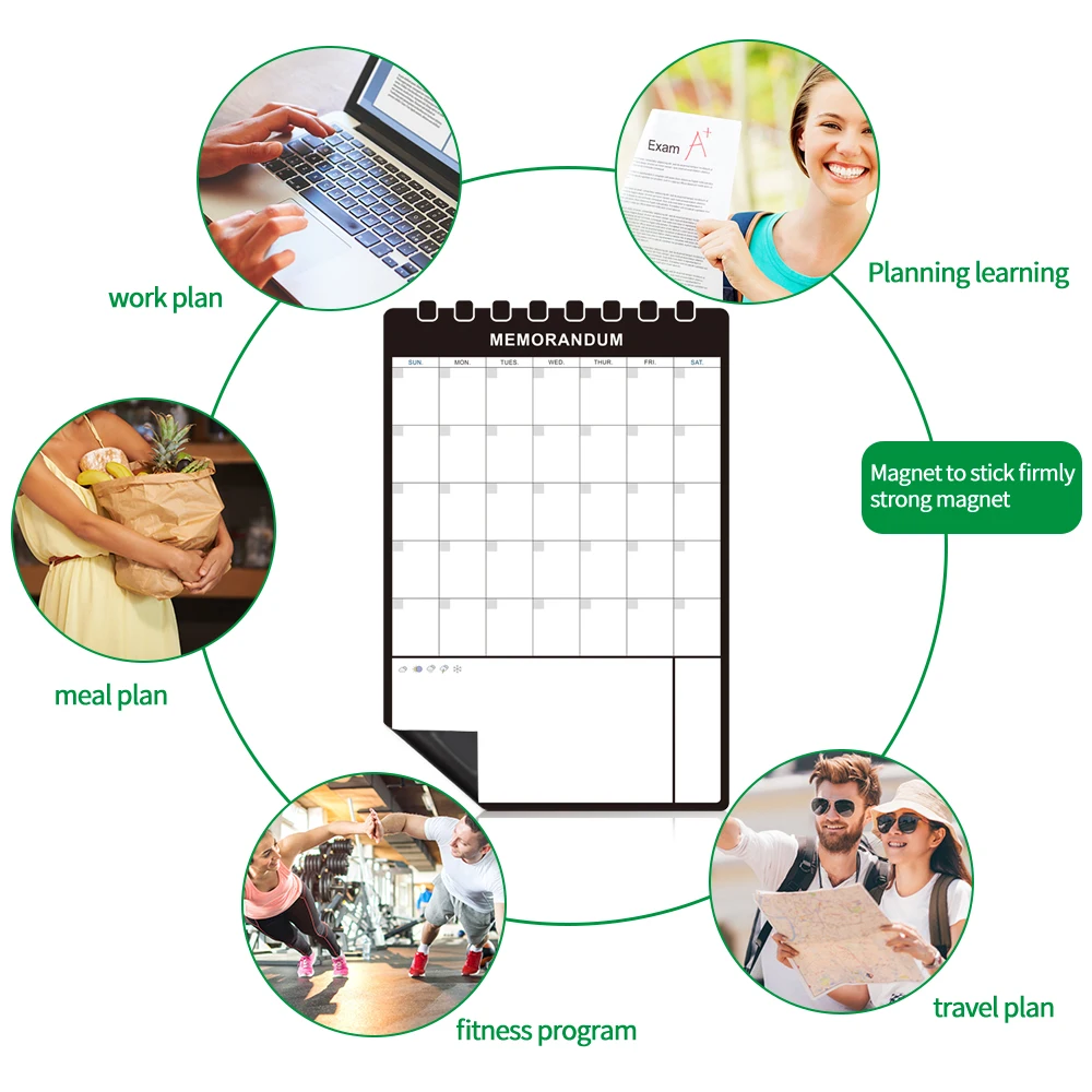 Магнитная доска лист ежемесячный ежедневник семья календари для холодильника