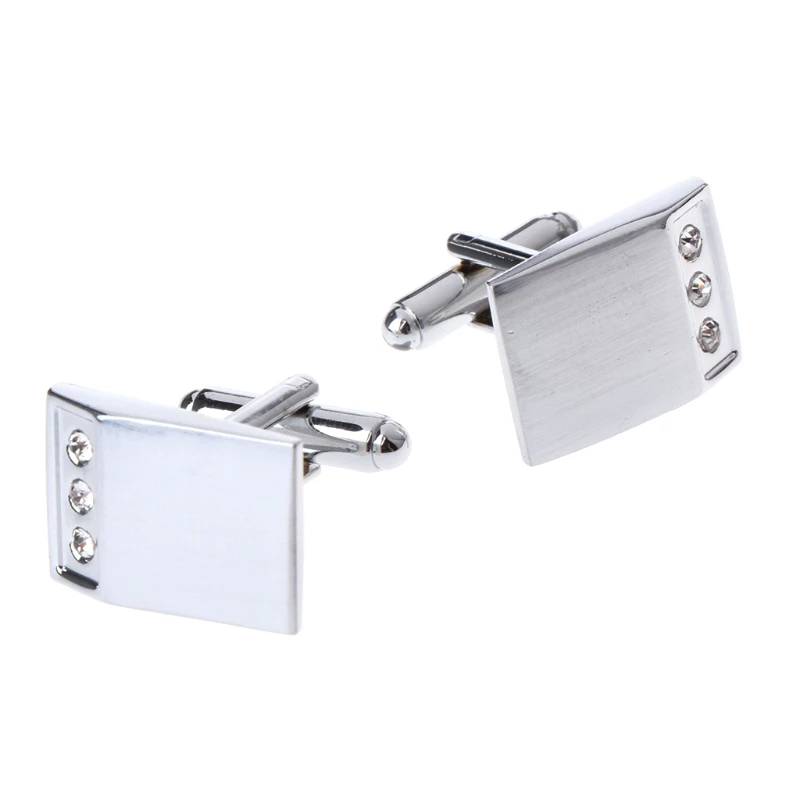Мужские запонки квадратные Стразы ювелирные изделия стильные подарки деловой