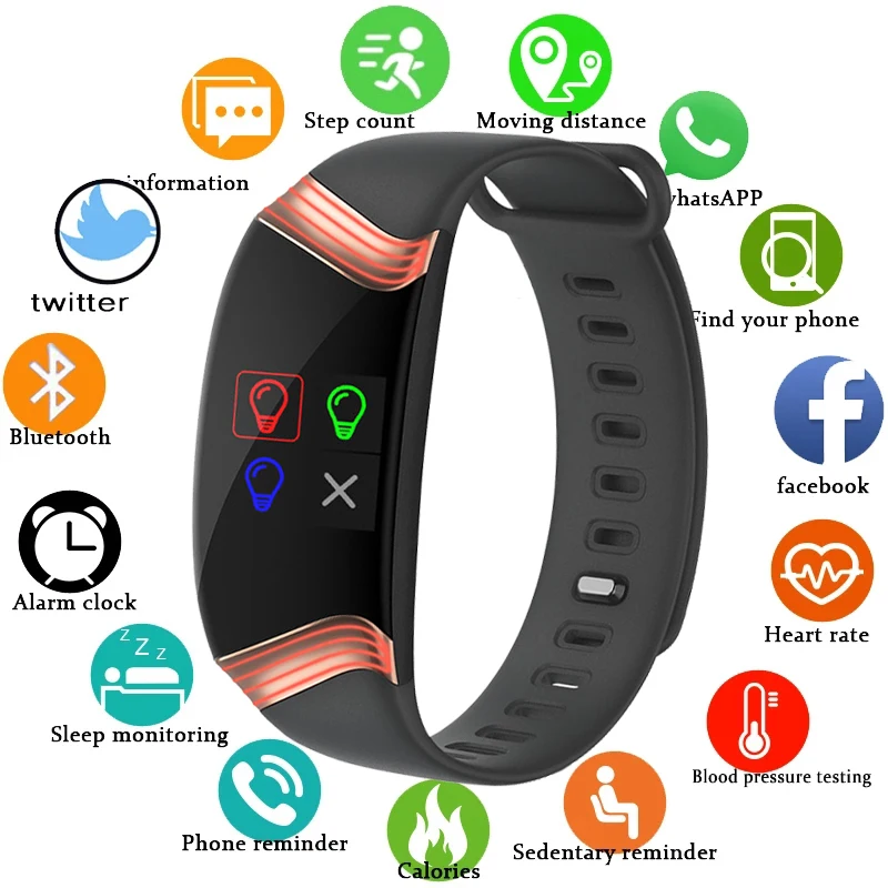 GEJIAN Новый смарт браслет сердечного ритма крови Давление монитор спортивный для