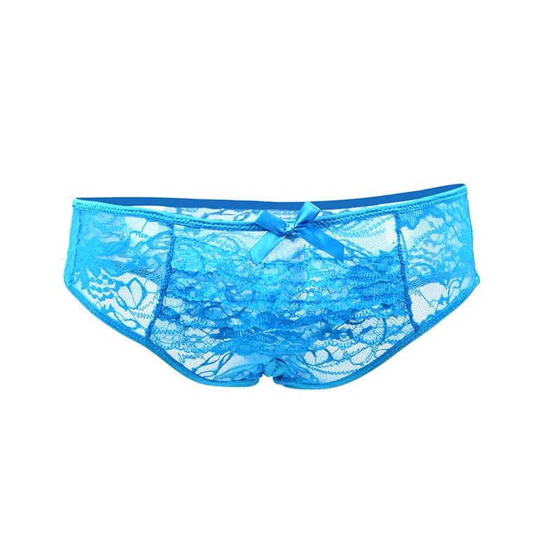 blue panties Женское нижнее белье, трусы, женские трусики, сексуальные кружевные трусики с низкой талией размера плюс, женские трусики PL5008 - Цвет: blue panties