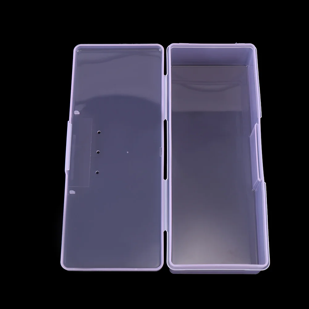 Nail Rectangular Tool Box Pen Storage Tattoo Manual Point Brush Polishing Sponge Buffer Container | Красота и здоровье