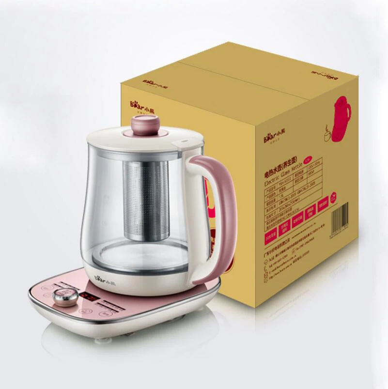 

Bear YSH-A15E1 Health Pot Fully Automatic Thicker Glass Multifunction Tea Maker Flower Pots Milk Pot Temperature Display