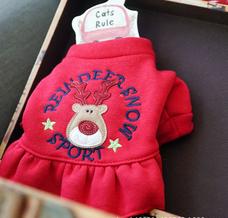 

Одежда для домашних животных, кошек и собак, осень и зима, новая юбка с Купидоном, оленем, Тедди, мишка, одежда для собак