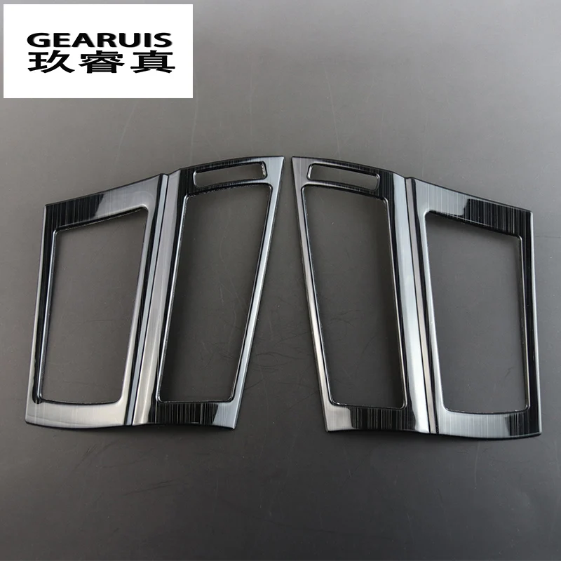 

Carbon fiber Car styling Center Console Both Side Air Conditioner Outlet Covers Stickers For BMW E70 E71 X5 X6 Auto Accessories