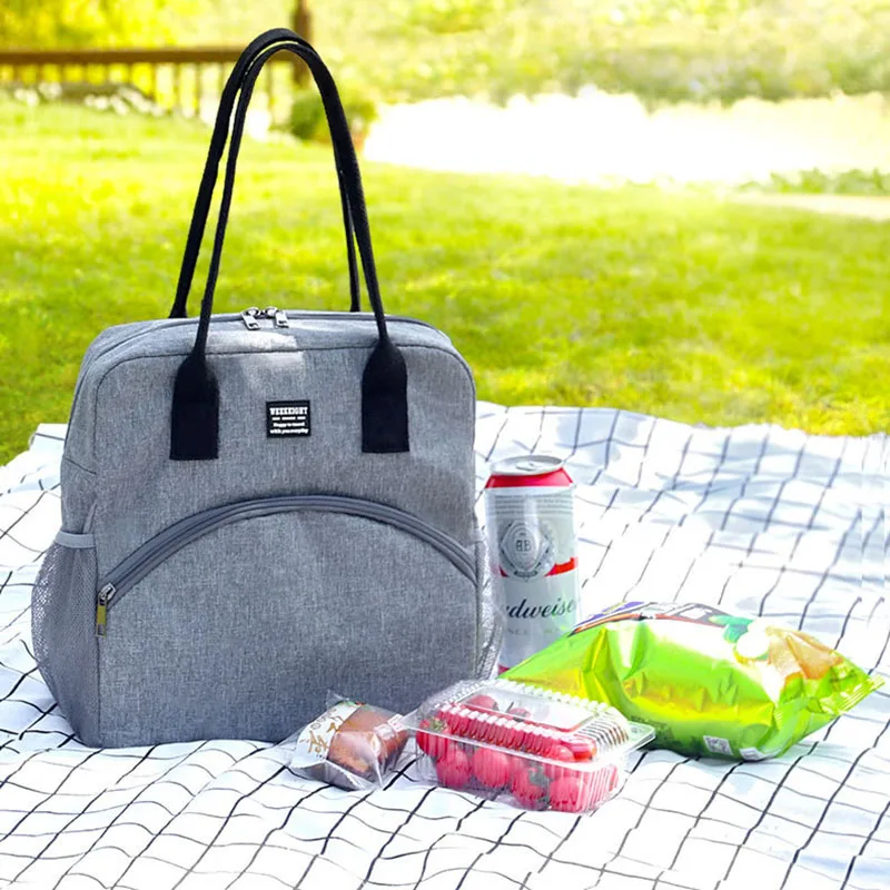 

Портативная сумка для пикника, Термоизолированный Ланч-бокс, сумка-холодильник для еды для детей, мужчин и женщин