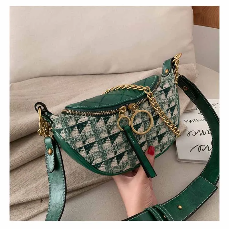 Green Кожаные сумки через плечо с узором для женщин модные маленькие однотонные сумки через плечо женские сумки и кошельки сумки на пояс - Цвет: Green
