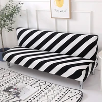 black white line sofa bed cover folding chair seat slipcovers stretch covers cheap couch protector elastic futon bench covers