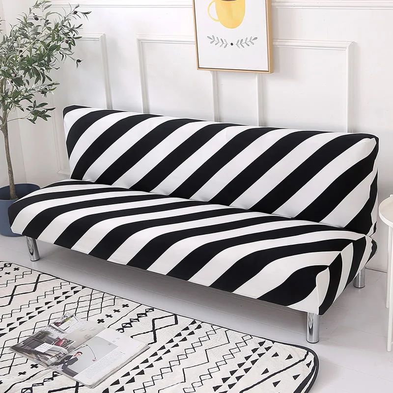 Чехол для дивана кровати черно-белого цвета эластичный чехол кресла защитный |