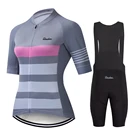 Одежда для велоспорта Raudax 2022, летний комплект из Джерси с коротким рукавом, Женский комплект для горного велосипеда, дышащая одежда с винтажным рисунком для дорожного велосипеда