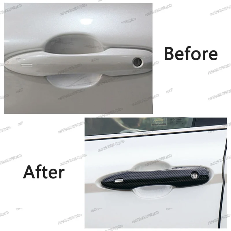 Обложка дверной ручки из углеродного волокна для toyota avalon xx50 2019 2020 2021 2022