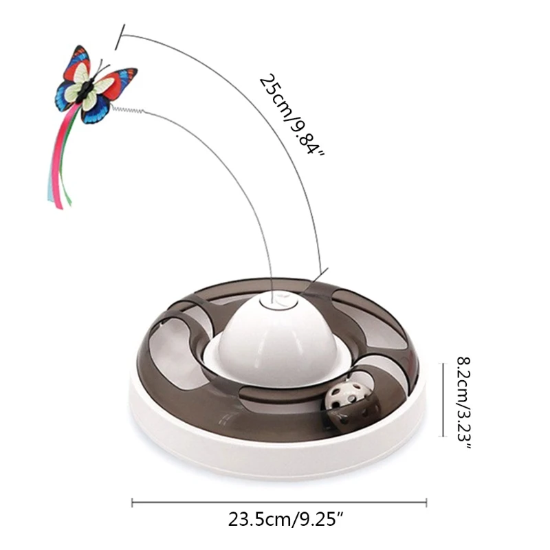 

Interactive Automatic Cat Toys Indoor Cats Electric Rotating Butterfly 2 in 1