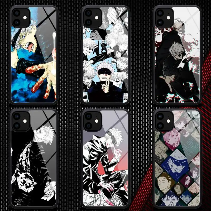 

Jujutsu Kaisen Satoru Gojo Anime Phone Case Rubber for iPhone 12 11 Pro Max XS 8 7 6 6S Plus X 5S SE 2020 XR 12Mini case