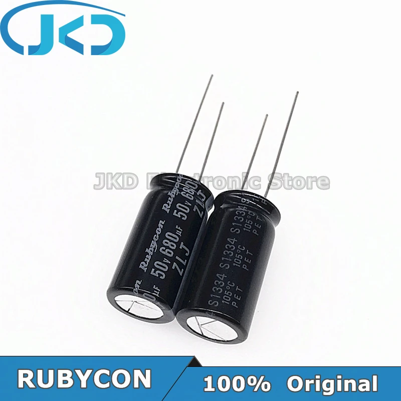 Алюминиевый электролитический конденсатор RUBYCON 680 мкФ 50V 12 5*25mm 100% uf50v 50V680UF x 5mm