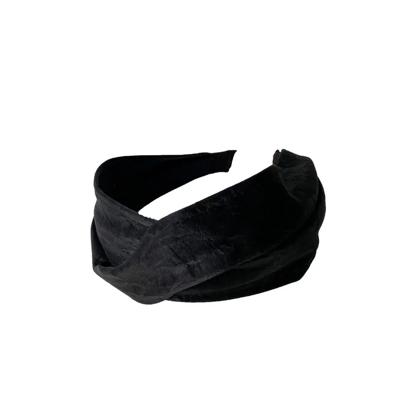 

Ladies headband PU leather retro hairband for women solid color wide girl hairband female hair accessories handmade hairpin