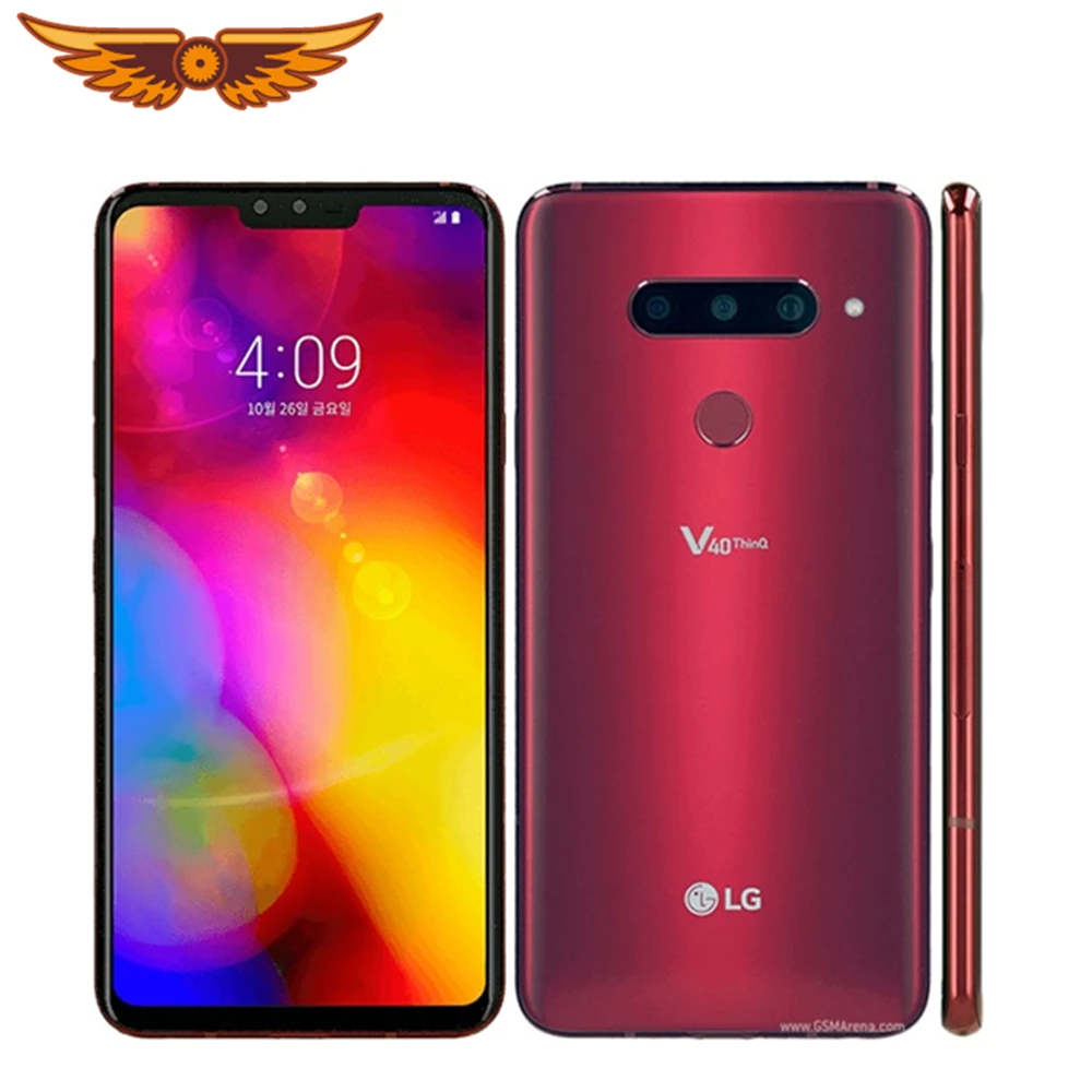 DHL Бесплатная доставка оригинальный LG V40 ThinQ 6 4 дюйма V405EBW ГБ Оперативная память 128