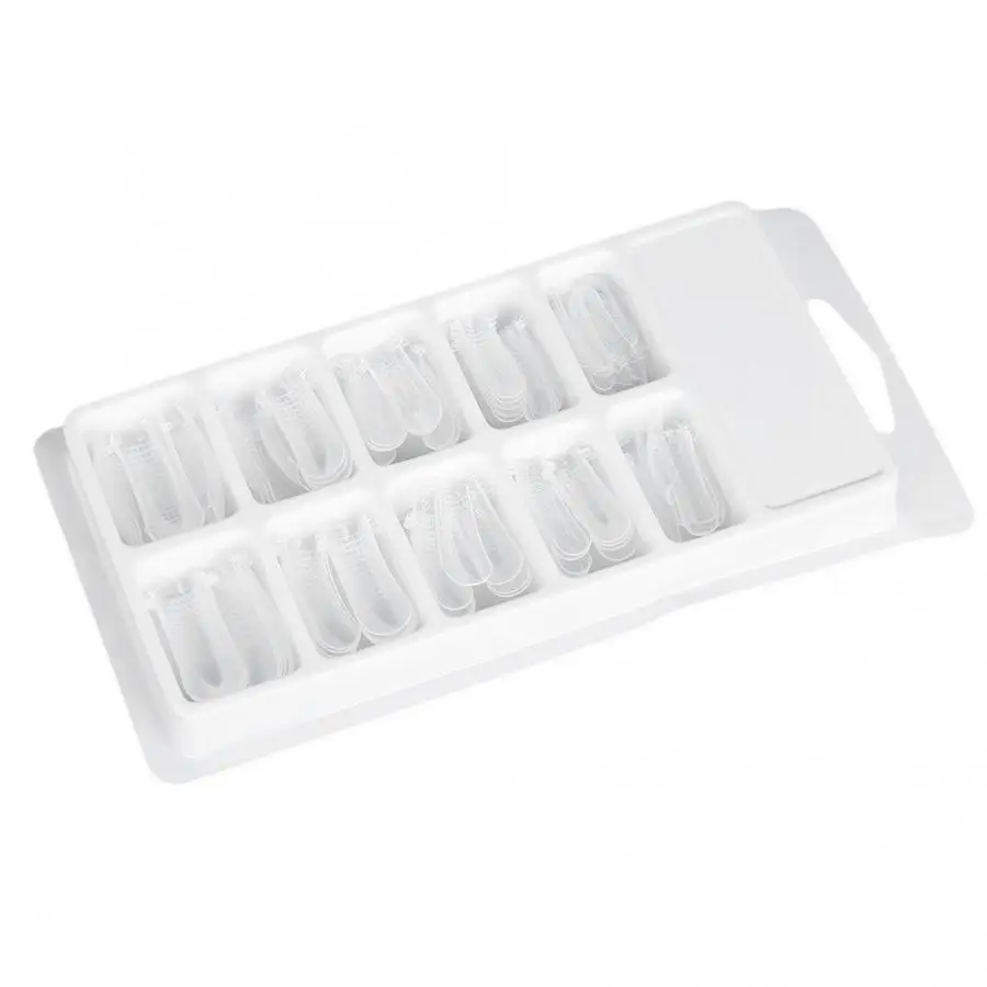 100 Pcs Quick Building Mold Tips Nail Dual Forms Finger Extension Nail Art Poly Gel Tool DIY Nail Art Manicure Tools False Nail