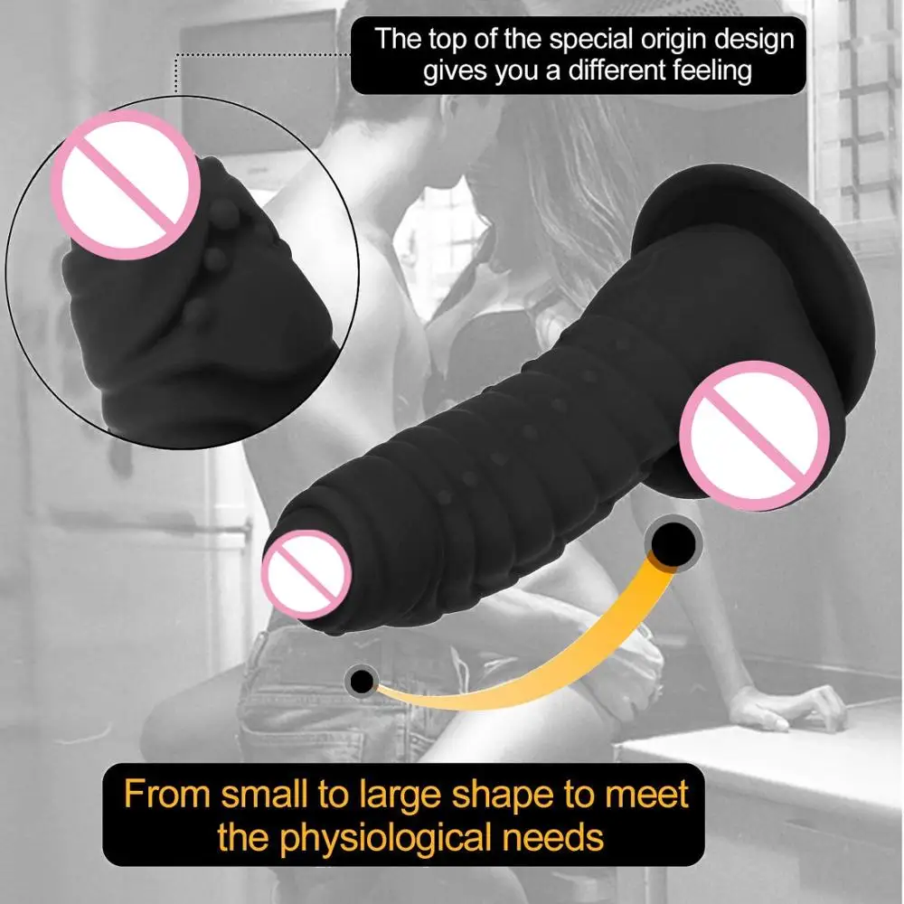 Реалистичный большой силиконовый фаллоимитатор 7 дюймов на присоске анальная
