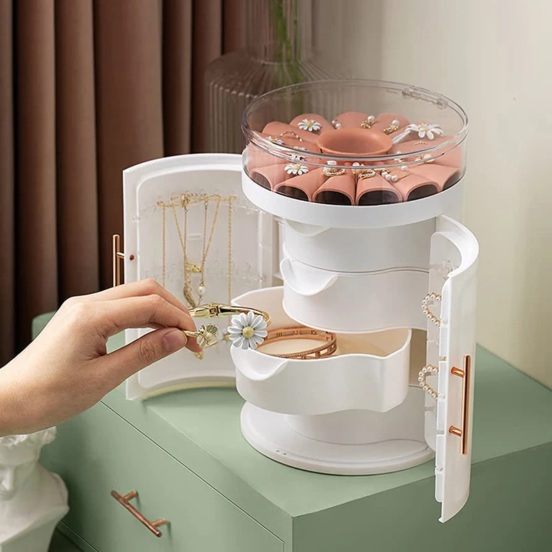 

Jewelry Organizer Display Travel Jewelry Case Boxes Travel Portable Jewelry Box Storage Organizer Earring Holder High Quality