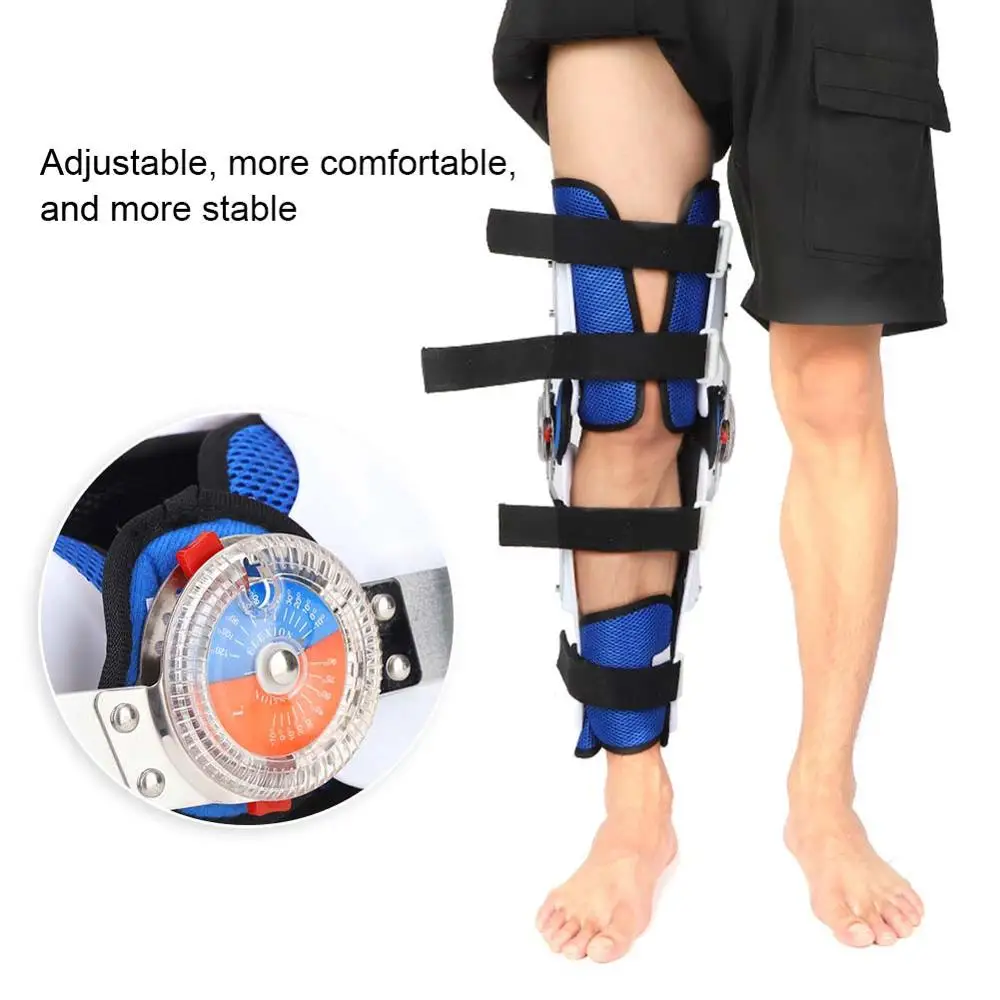 Medical Adjustable Knee Leg Joint Support Injury Splints Orthopedic Ligament Rehabilitation Foot Ankle Fractures Knee Pad Brace