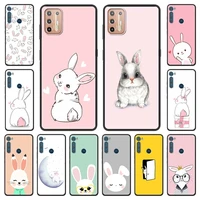 cute rainbow rabbit anime phone case for motorola moto g9 play one fusion plus g8 power lite hyper e6s edge soft silicone cover