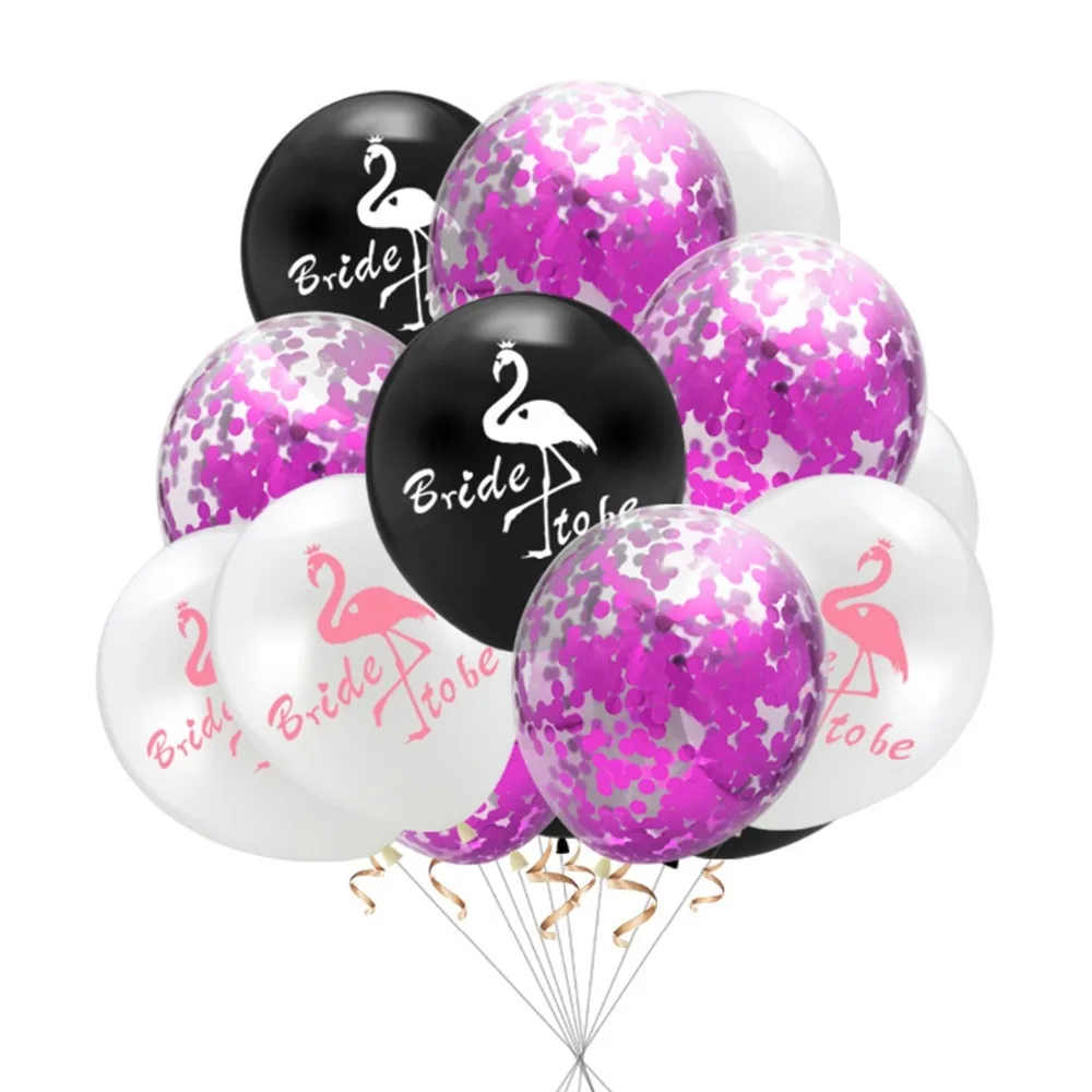 

12inch Team Bride Party To Be Balloon Hen Party Balloons Wedding Decoration Supplies Bridal Bridal Shower Flamingo Balloons