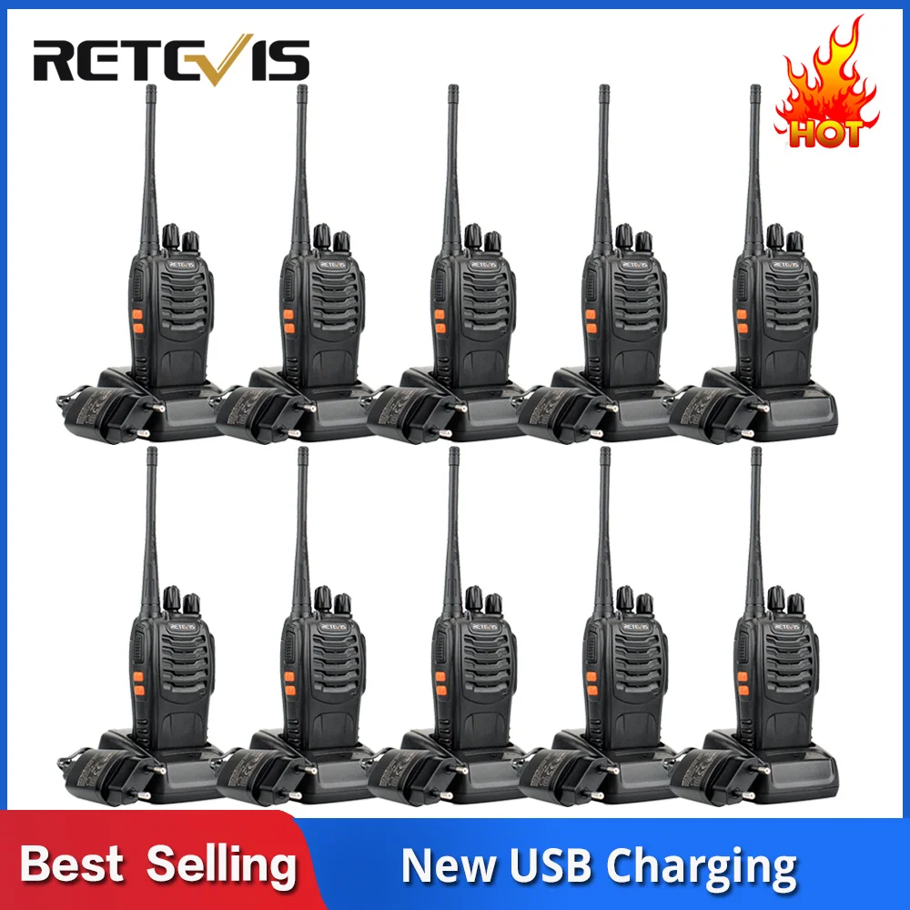 10 шт. портативная двухсторонняя рация Retevis H777 радио для отеля/ресторана 3 Вт UHF фонарик usb зарядка набор рации