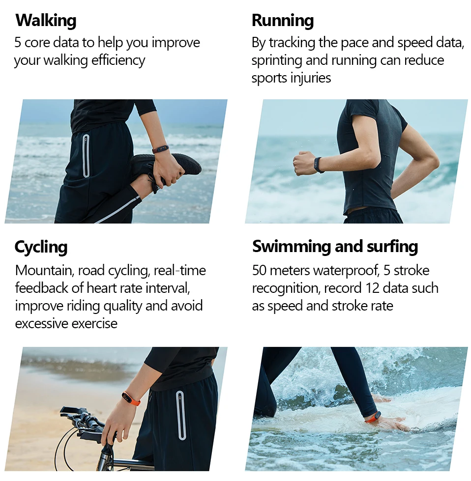 Xiaomi mi Band 4 Smart band 4 цветной экран Браслет Пульс фитнес музыка Bluetooth 50 м водонепроницаемый xiaomi браслет 4 mi Band
