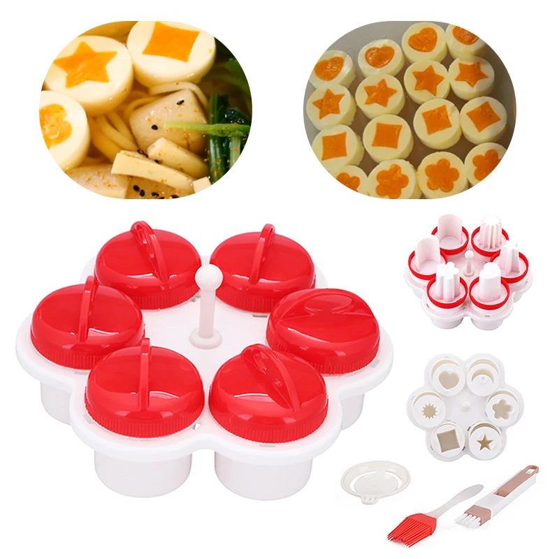 

1 Set/6Pcs Portable Egg Poachers Egg Tools Non-stick Silicone Eggs Cup Cooker Creative Kitchen Accessories Dropshipping Hot Sale