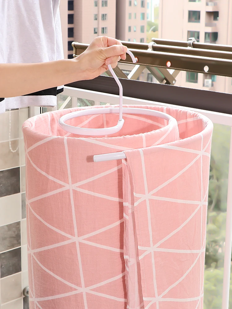 

Spiral clothes hanger multifunctional balcony household large circular rotary drying bed sheet quilt cover quilt artifact