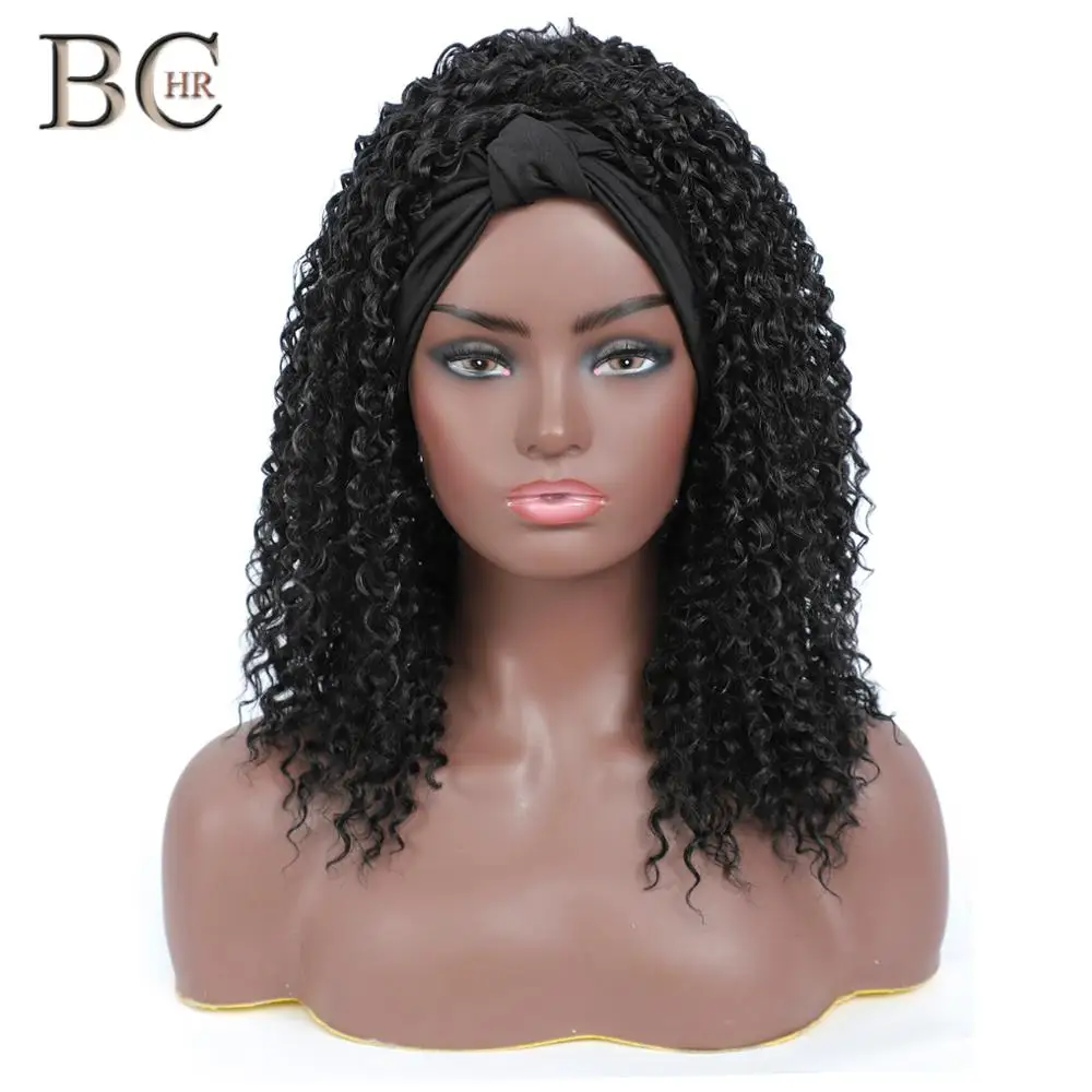 

BCHR Африканский тюрбан парик обертывание и кудрявый парик связанные повязки парики коробка косички синтетические головы обернуть парик