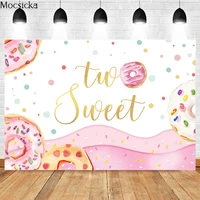 mocsicka sweet 2nd photography background donut decoration studio props birthday party baby shower photo backdrop banner