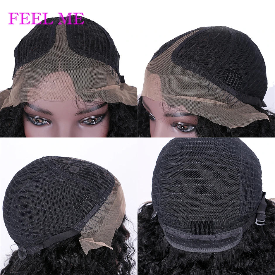 Парики из натуральных волос на кружеве FEEL ME 13х4 короткий парик с Бобом волна воды