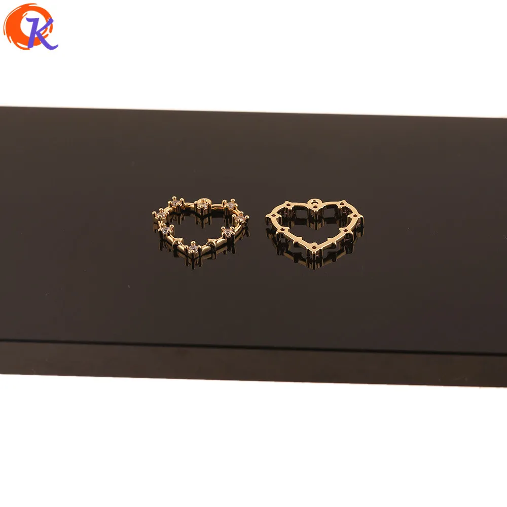 

Cordial Design 20Pcs 18*19MM Jewelry Accessories/Hand Made/Genuine Gold Plating/CZ Rhinestone Pendant/DIY Earrings Making/Charms