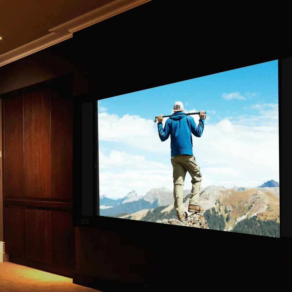 100 &quotпортативный проектор экран 16:9 4:3 Презентация конференции HD Проекционный для
