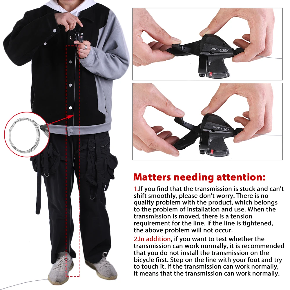 

10 Speed Derailleurs Trigger Shifter Brake Derailleurs MTB Road Bike Cycling Disc Handle Shifter Levers with Shift Cables Kits