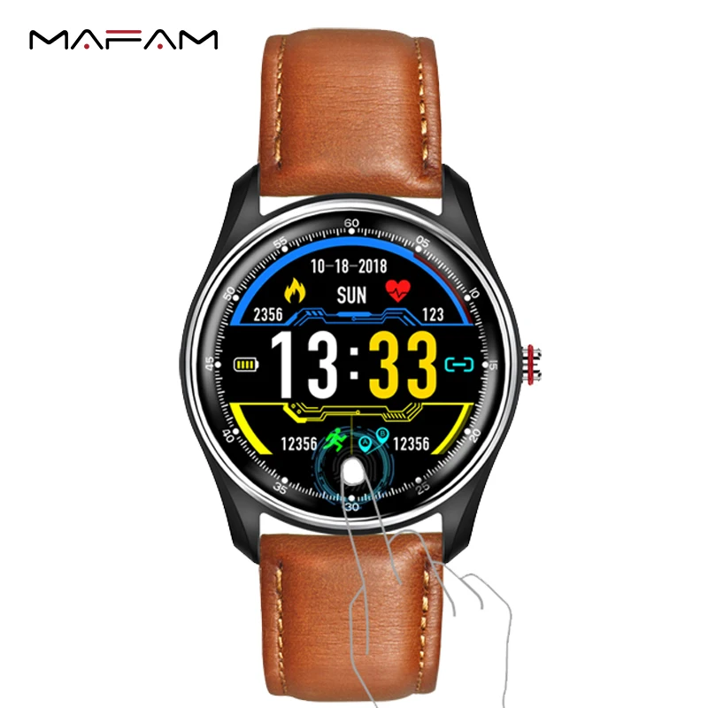 Смарт часы браслет MAFAM MX9 ECG с электрокардиографом пульсометром PPG Smartwatch +