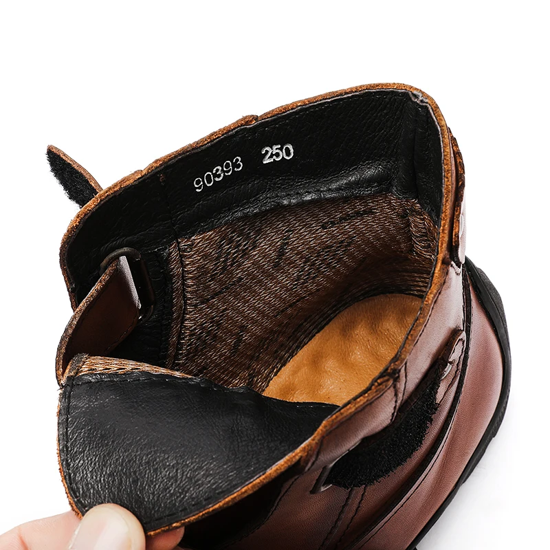 Новинка Ботильоны в байкерском стиле Обувь для верховой езды Мужская обувь из