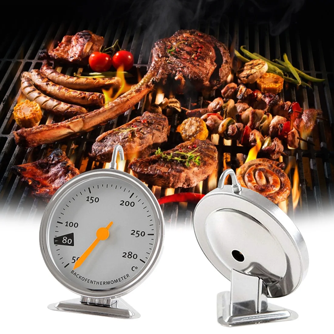

2 Pieces Mechanical Baking Oven Thermometer Oven Special Bakeware 50-280 ℃