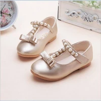 newborn baby girls shoes pu leather first walkers with bowknot gold silver soft soled children non slip party wedding shoes
