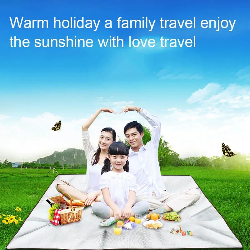 

Waterproof Outdoor Double Sided Picnic Blanket Pad Family Mat for Camping Hiking THJ99