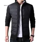 Мужской зимний флисовый теплый свитер, куртка модный пэчворк тонкий вязаный кардиган, свитер мужской, повседневное, с карманами, верхняя одежда для детей утепленная куртка