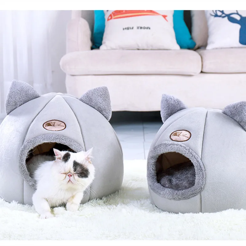 new deep sleep comfortable cat bed four seasons universal small dog house pet tent cave bed removable and washable free global shipping