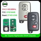 Ключ для Toyota Highlander RAV4 Sequoia 2007-2011, дистанционный смарт-брелок без ключа 271451-0140 HYQ14AAB 89904-48110