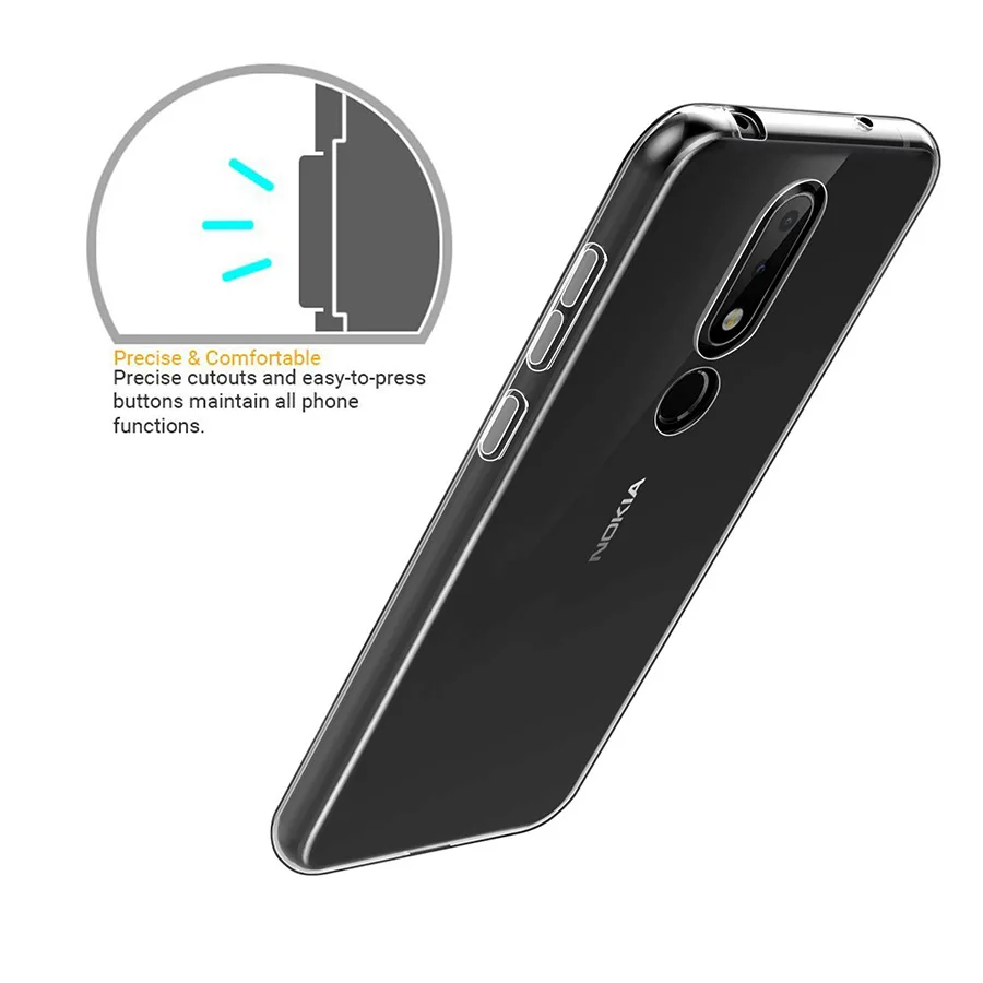 Силиконовый чехол из ТПУ прозрачный для Nokia 8 1 6 Plus 3 2 4 X71 9 PureView 7 Plus|Чехлы-накладки| |