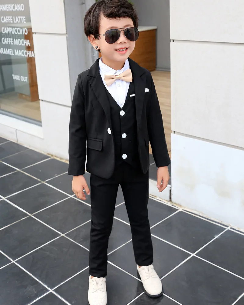 Костюм для мальчиков Вечерние Детские костюмы Куртка Жилет Брюки 3 предмета