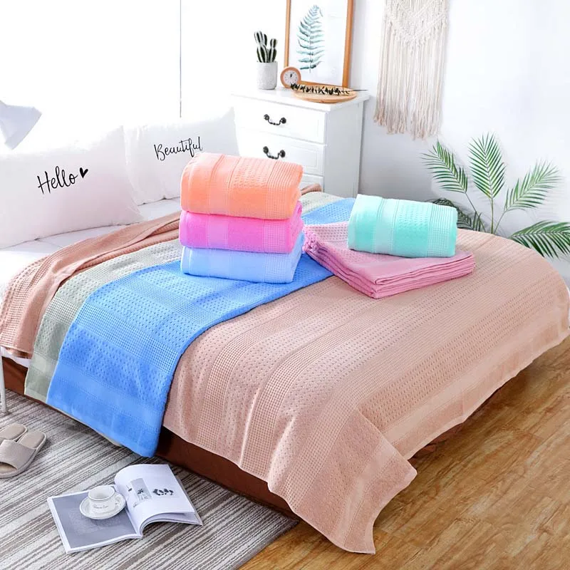 Летнее Хлопковое одеяло в стиле ретро из ниток банное полотенце покрывало для